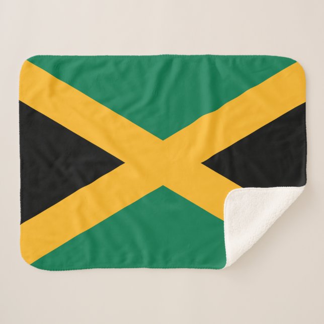 Couverture Sherpa Drapeau de la Jamaïque (Devant (Horizontal))