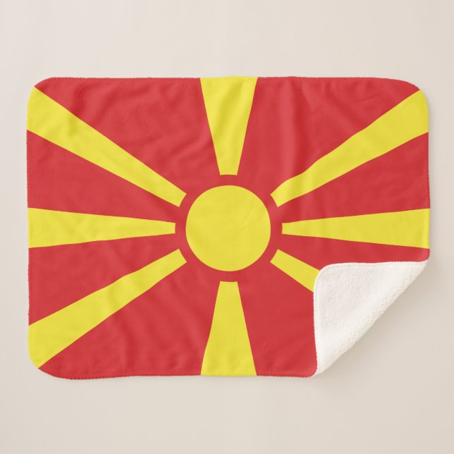 Couverture Sherpa Drapeau de la Macédoine du Nord (Devant (Horizontal))