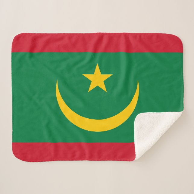 Couverture Sherpa Drapeau de la Mauritanie (Devant (Horizontal))