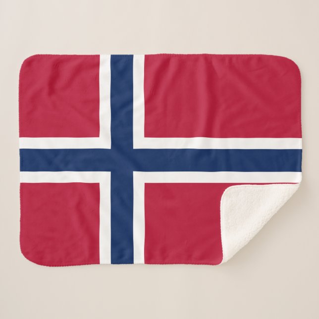 Couverture Sherpa Drapeau de la Norvège (Devant (Horizontal))