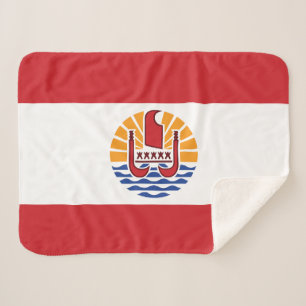 Couverture Sherpa Drapeau de la Polynésie française