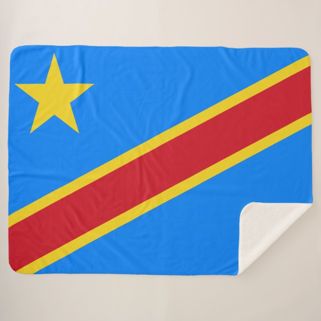 Couverture Sherpa Drapeau de la RDC (République démocratique du Cong (Devant (Horizontal))