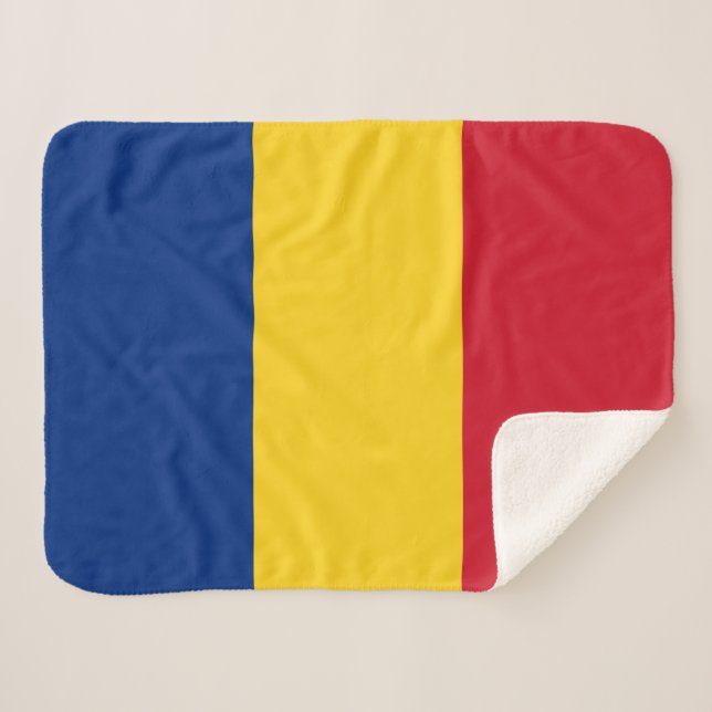 Couverture Sherpa Drapeau de la Roumanie (Devant (Horizontal))