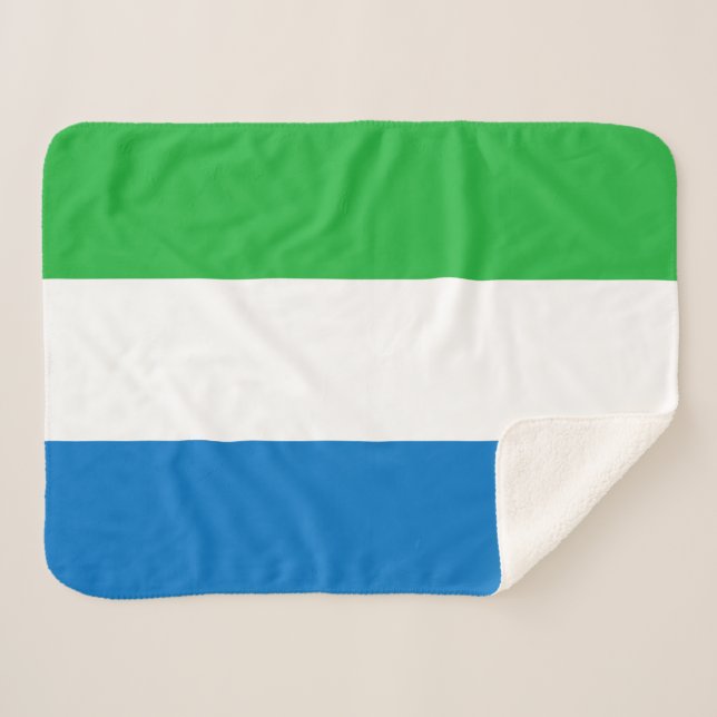 Couverture Sherpa Drapeau de la Sierra Leone (Devant (Horizontal))