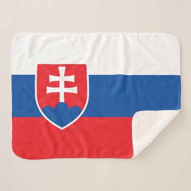 Couverture Sherpa Drapeau de la Slovaquie (Devant (Horizontal))