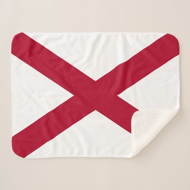 Couverture Sherpa Drapeau de l'Alabama (Devant (Horizontal))