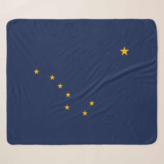 Couverture Sherpa Drapeau de l'Alaska (États-Unis) (Devant (Horizontal))