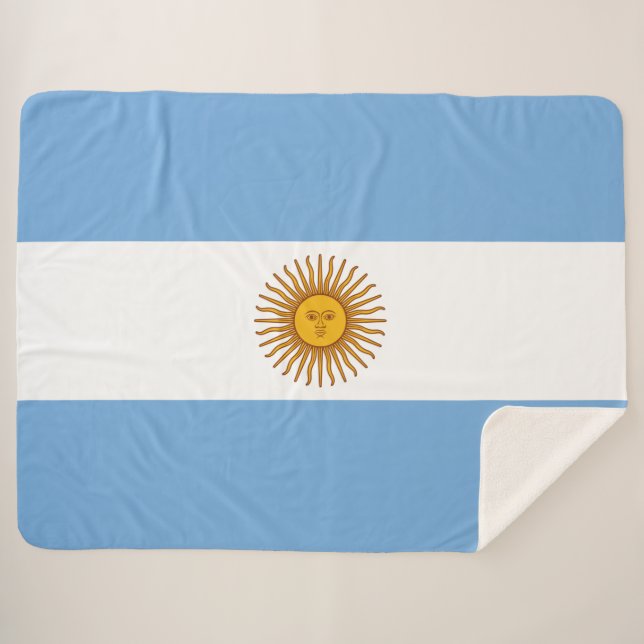 Couverture Sherpa Drapeau de l'Argentine (Devant (Horizontal))