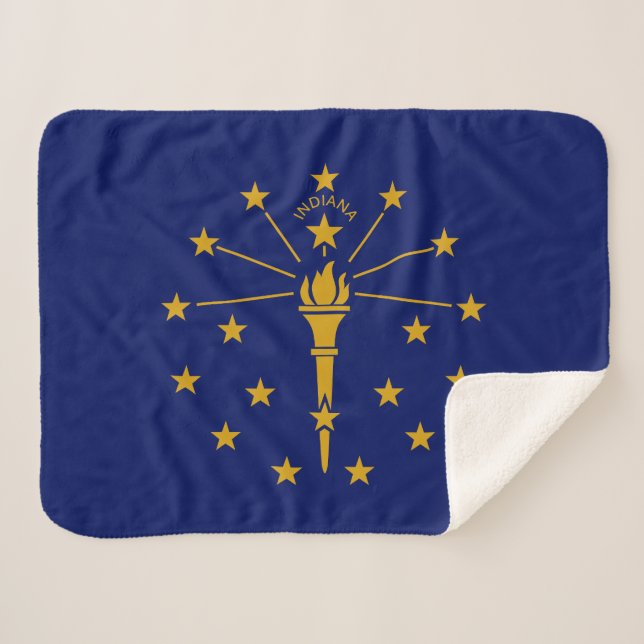 Couverture Sherpa Drapeau de l'État de l'Indiana (Devant (Horizontal))