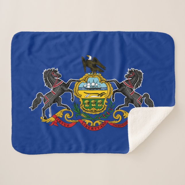 Couverture Sherpa Drapeau de l'État de Pennsylvanie (Devant (Horizontal))
