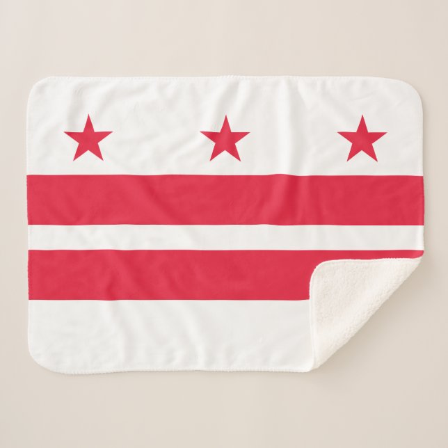 Couverture Sherpa Drapeau de l'État de Washington DC (Devant (Horizontal))