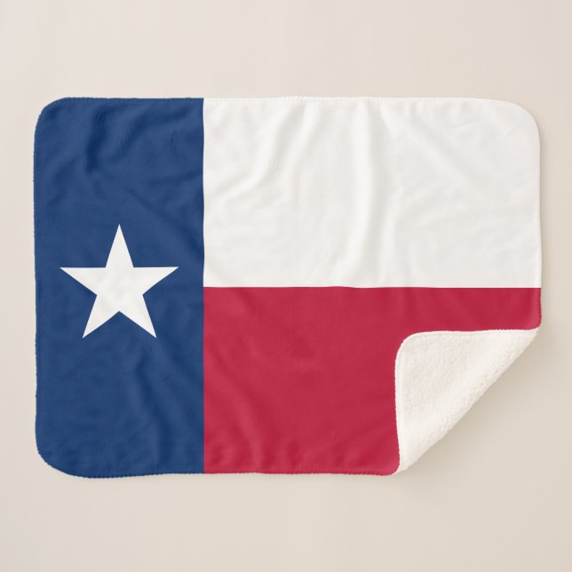Couverture Sherpa Drapeau de l'État du Texas (Devant (Horizontal))