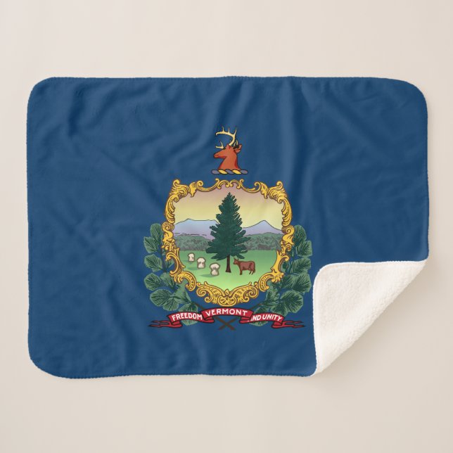 Couverture Sherpa Drapeau de l'État du Vermont (Devant (Horizontal))