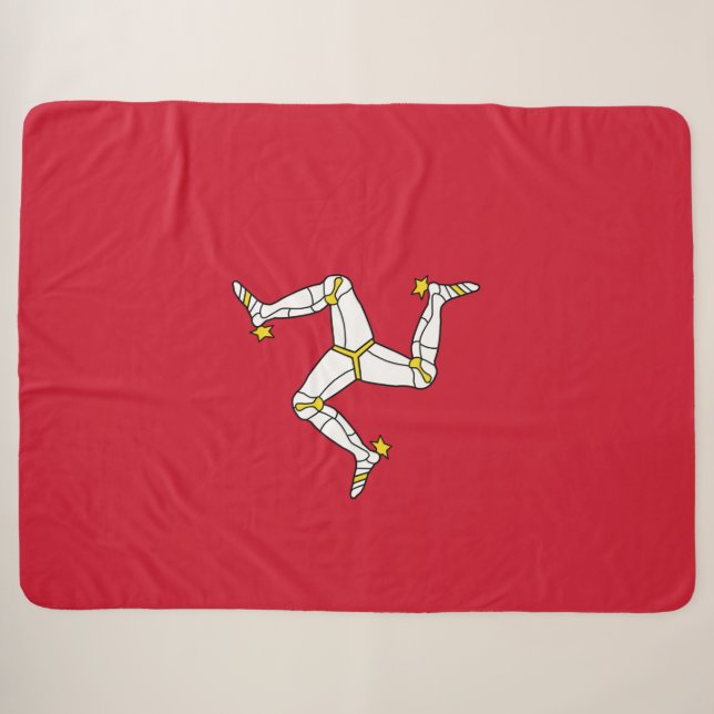 Couverture Sherpa Drapeau de l'île de Man (Devant (Horizontal))
