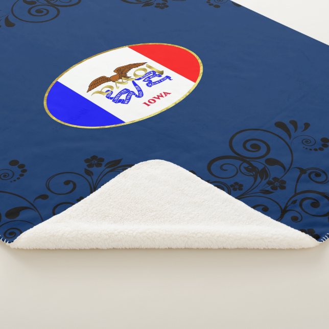 Couverture Sherpa Drapeau de l'Iowa (3/4)