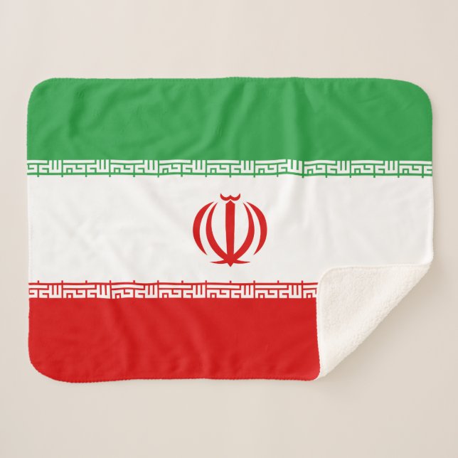 Couverture Sherpa Drapeau de l'Iran (Devant (Horizontal))
