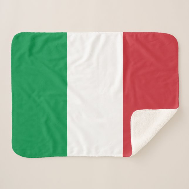 Couverture Sherpa Drapeau de l'Italie (Devant (Horizontal))