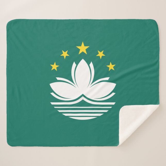 Couverture Sherpa Drapeau de Macao (Région chinoise) (Devant (Horizontal))