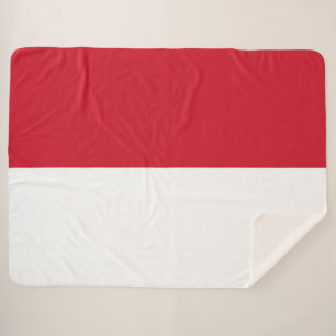 Couverture Sherpa Drapeau de Monaco