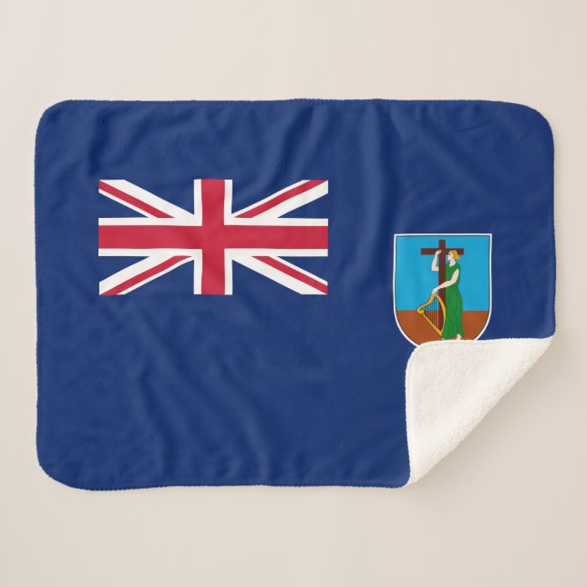 Couverture Sherpa Drapeau de Montserrat (Devant (Horizontal))