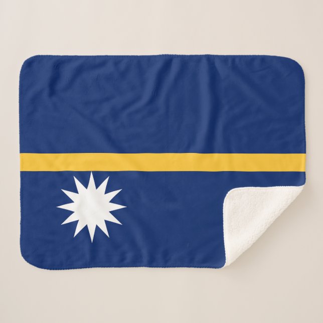 Couverture Sherpa Drapeau de Nauru (Devant (Horizontal))