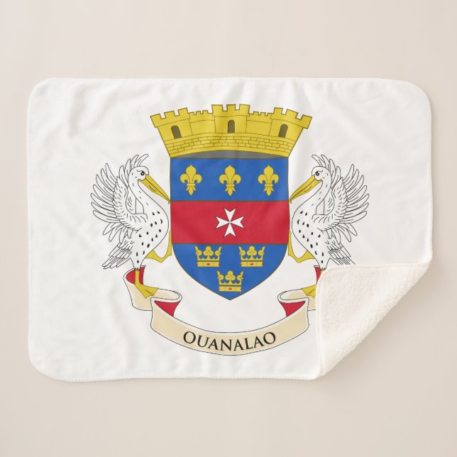 Couverture Sherpa Drapeau de Saint-Barthélemy (Devant (Horizontal))