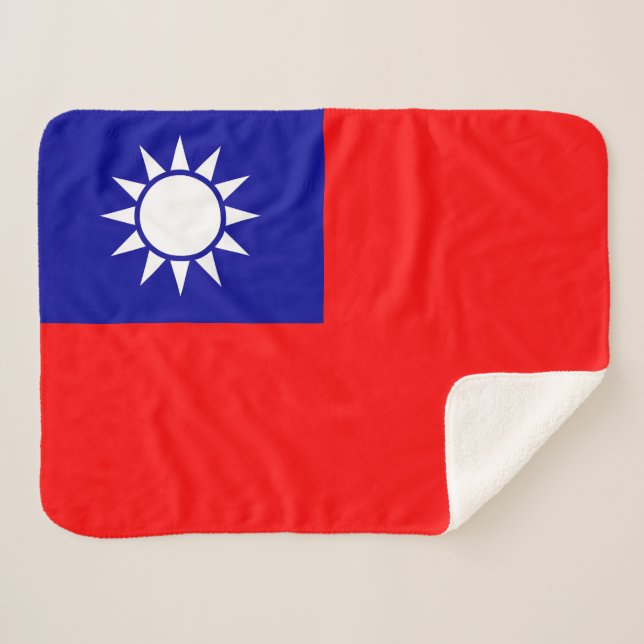 Couverture Sherpa Drapeau de Taïwan (Devant (Horizontal))