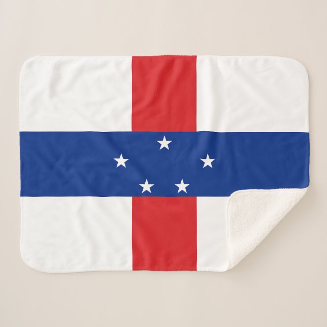 Couverture Sherpa Drapeau des Antilles Pays-Bas (Devant (Horizontal))