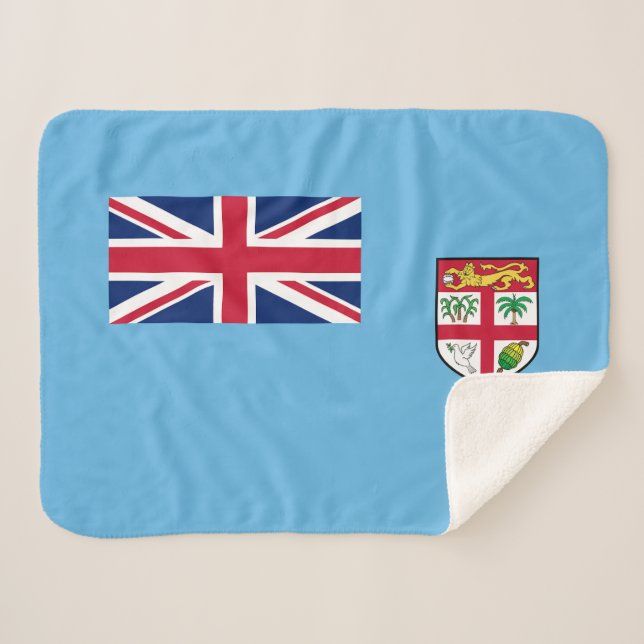 Couverture Sherpa Drapeau des Fidji (Devant (Horizontal))