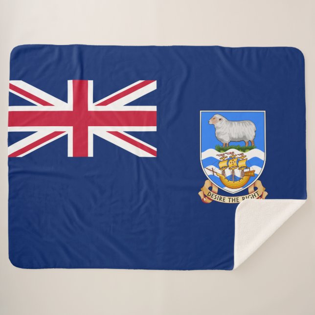 Couverture Sherpa Drapeau des îles Falkland (Territoire britannique) (Devant (Horizontal))