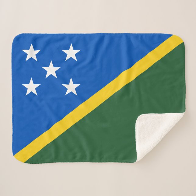 Couverture Sherpa Drapeau des Îles Salomon (Devant (Horizontal))