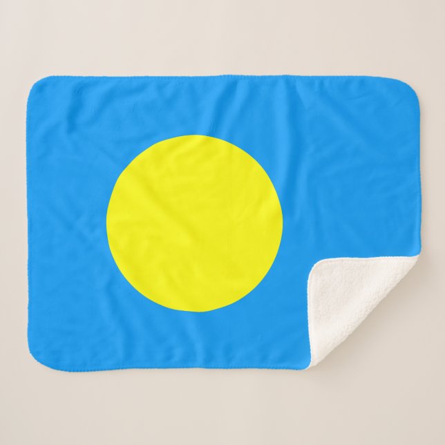 Couverture Sherpa Drapeau des Palaos (Devant (Horizontal))