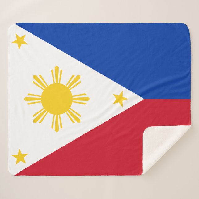 Couverture Sherpa Drapeau des Philippines (Devant (Horizontal))