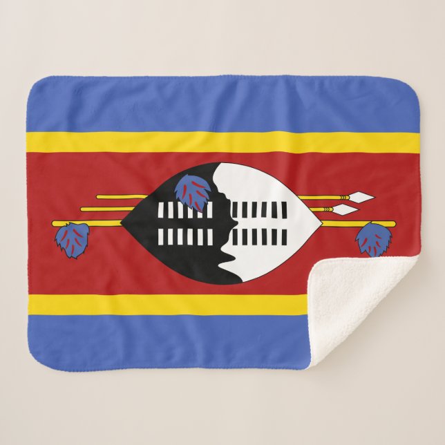 Couverture Sherpa Drapeau d'Eswatini (Devant (Horizontal))