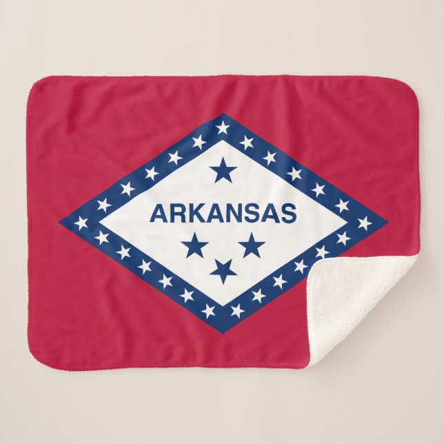 Couverture Sherpa Drapeau d'État de l'Arkansas (Devant (Horizontal))