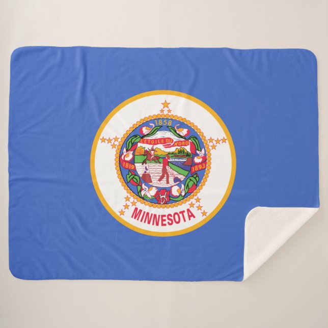 Couverture Sherpa Drapeau d'État du Minnesota (Devant (Horizontal))