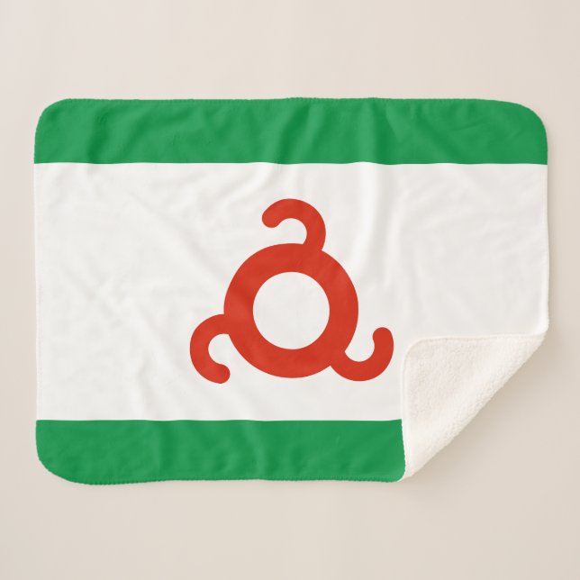Couverture Sherpa Drapeau d'Ingushetie (Devant (Horizontal))