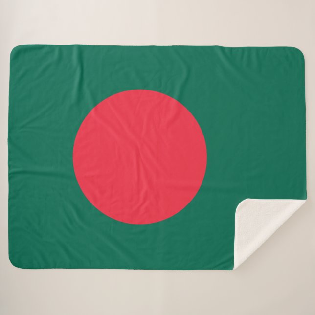 Couverture Sherpa Drapeau du Bangladesh (Bangladesh) (Devant (Horizontal))
