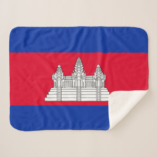 Couverture Sherpa Drapeau du Cambodge patriotique