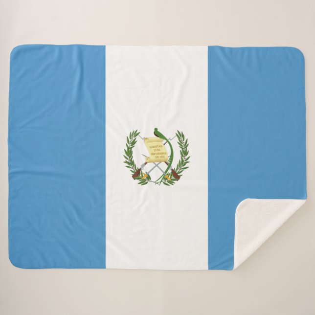 Couverture Sherpa Drapeau du Guatemala (Devant (Horizontal))