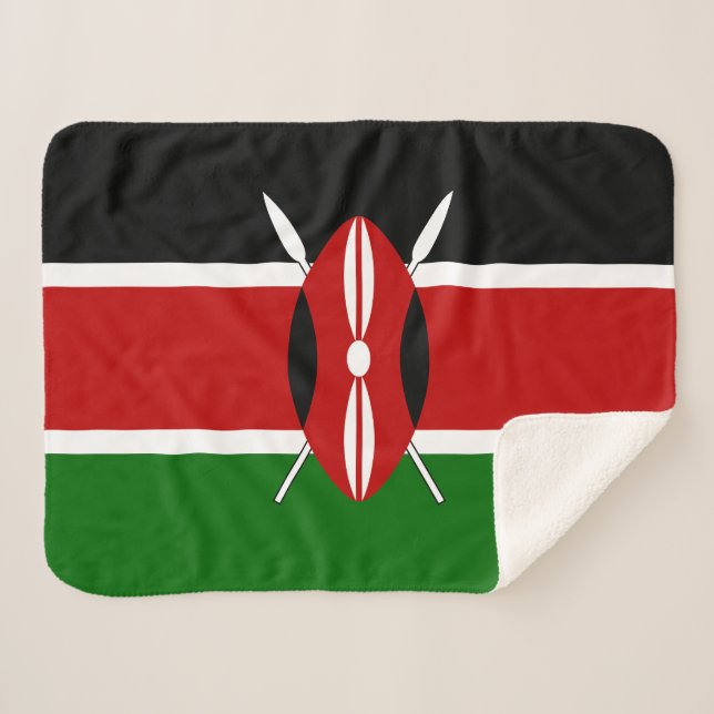 Couverture Sherpa Drapeau du Kenya (Devant (Horizontal))