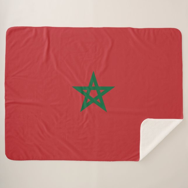 Couverture Sherpa Drapeau du Maroc (Devant (Horizontal))