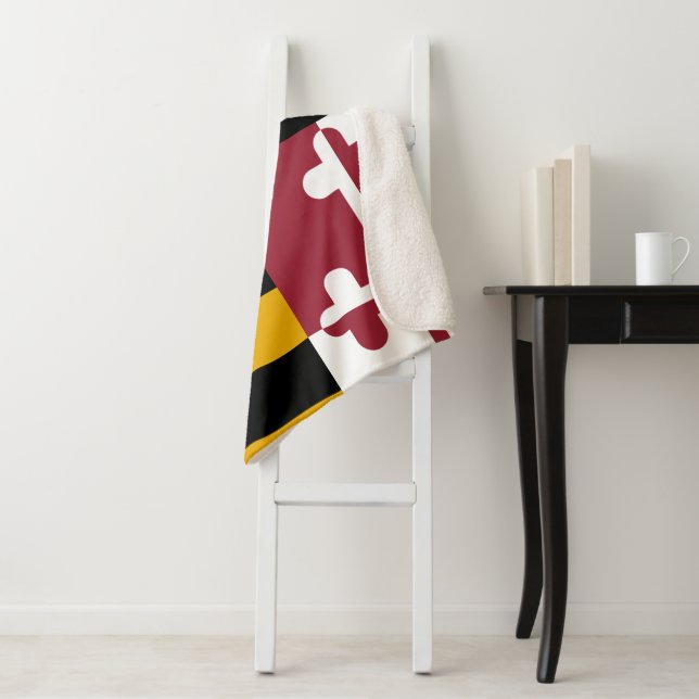 Couverture Sherpa Drapeau du Maryland (En situation)