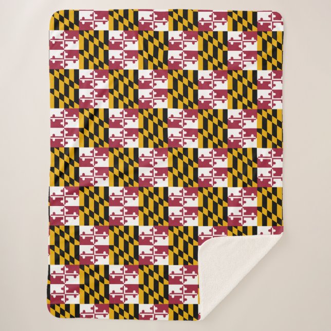 Couverture Sherpa Drapeau du Maryland (Devant)