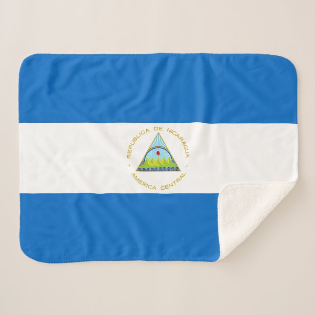 Couverture Sherpa Drapeau du Nicaragua (Devant (Horizontal))