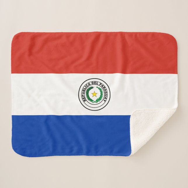 Couverture Sherpa Drapeau du Paraguay (Devant (Horizontal))
