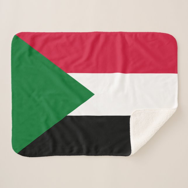 Couverture Sherpa Drapeau du Soudan (Devant (Horizontal))