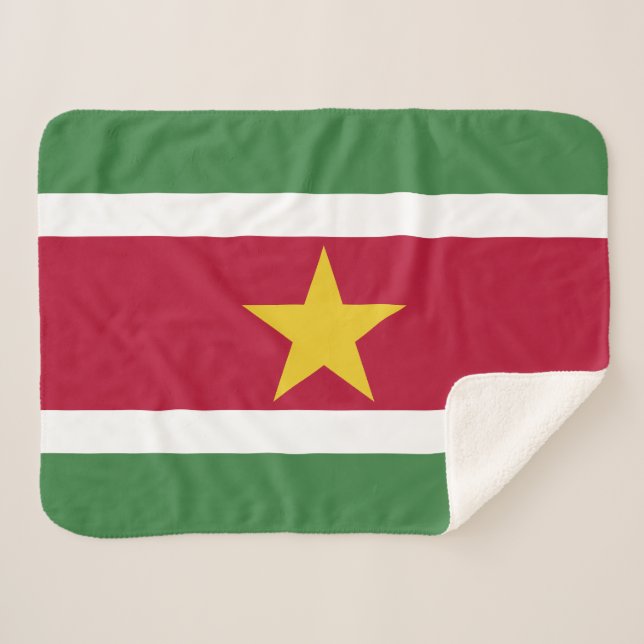 Couverture Sherpa Drapeau du Suriname (Devant (Horizontal))