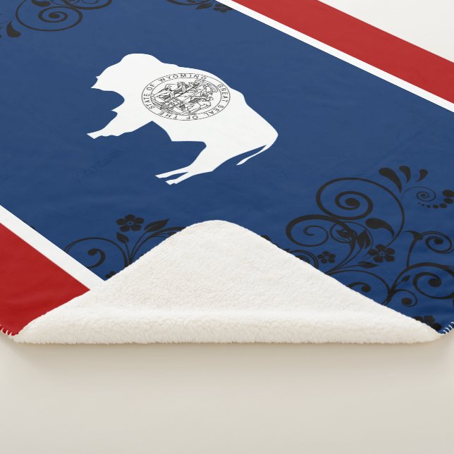 Couverture Sherpa Drapeau du Wyoming (3/4)
