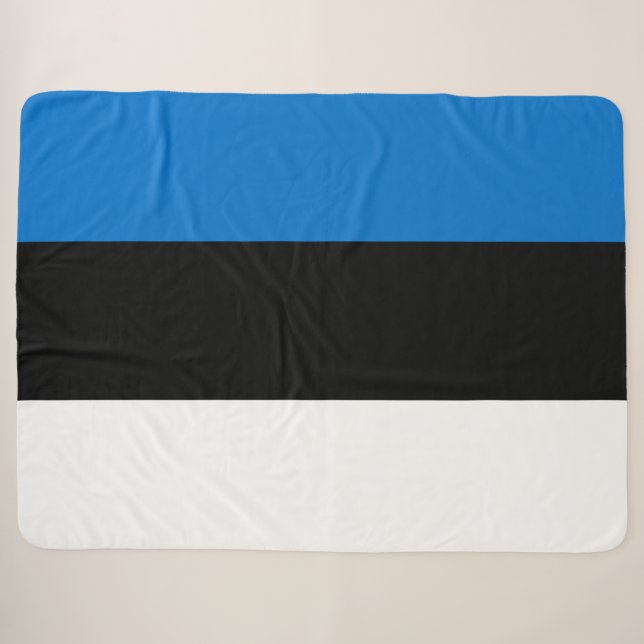 Couverture Sherpa Drapeau estonien (Devant (Horizontal))